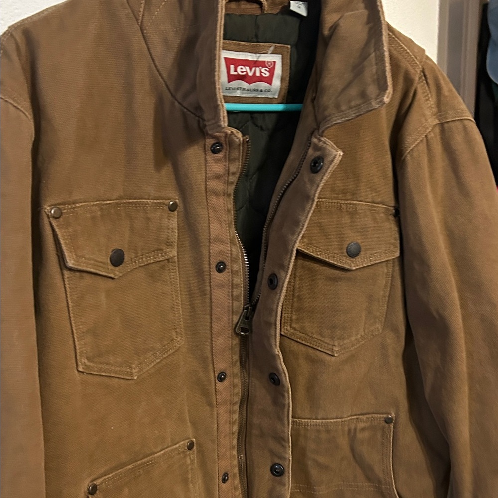 Levi's Men's Tan Military Jacket - Picture 4 of 5